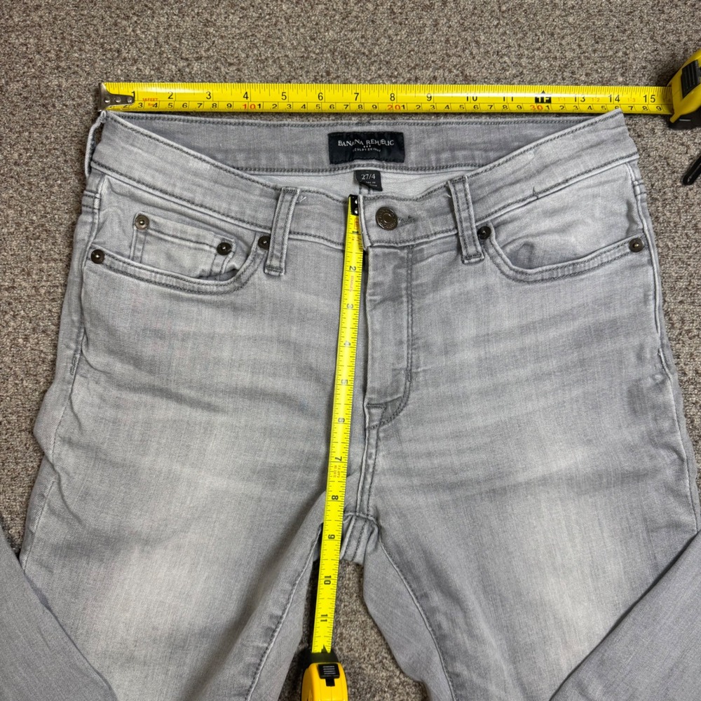 Banana Republic Sculpt Skinny Jeans Womens 27/4 Light Grey Mid Rise Denim Pants - Picture 6 of 8